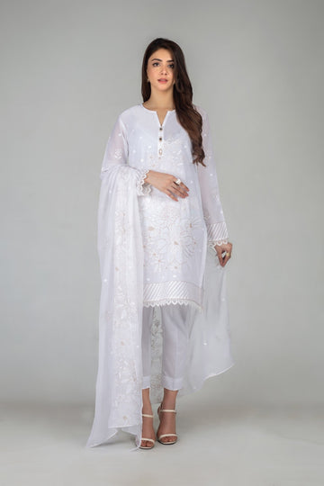 Bareeze BNl1586 White Summer Embroidered Lawn 2022 Online Shopping